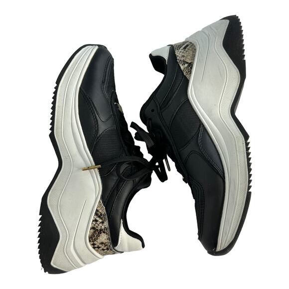 ZARA Animal snake print chunky sneakers brown black white size 6 (36) - Picture 4 of 12